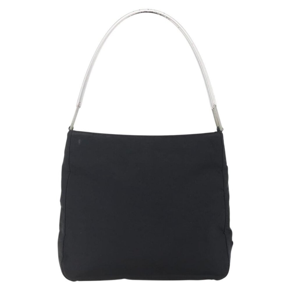 PRADA Shoulder Bag Nylon Plastic Black Silver Auth 152891 - Picture 3 of 16